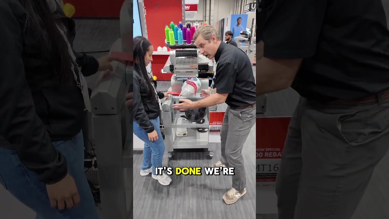 Как вышить 3D-шапку-пуховик с помощью Melco Summit! @MelcoEmbroidery 