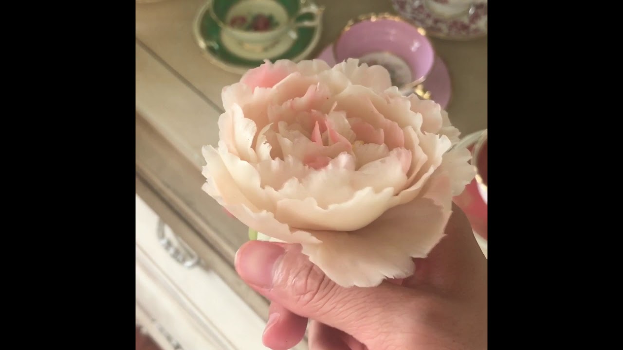 Bean paste flower craft peony YouTube