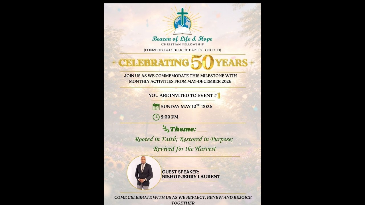Beacon of Life and Hope Christian Fellowship Celebration of 50 years ...