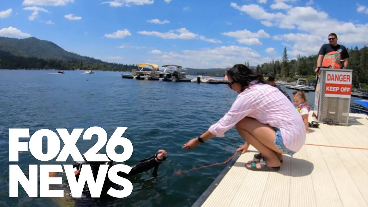 Underwater hero recovers lost wedding ring from Bass Lake - YouTube
