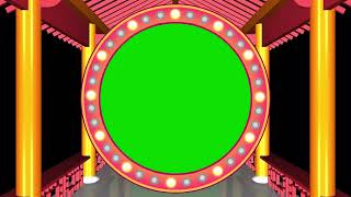 Light Tunnel Frame Green Screen Video HD Footage