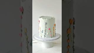 🌸🪻🌼Wildflower cake! #cake #cakedecorating #cakedesign #cakes #buttercream #flowercake