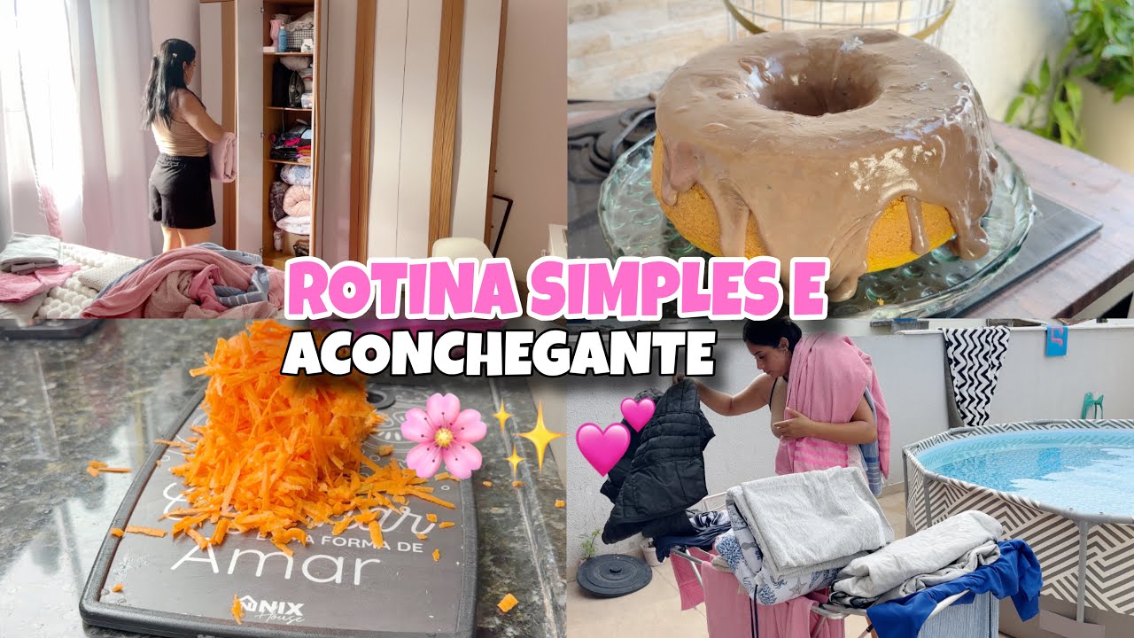 VLOG Vida Real | Rotina produtiva, simples e aconchegante 🏠🤗✨ + Bolo de Cenoura e Frango Assado