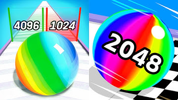 Ball Number Merge Games 3D vs Ball Run 2048 All Levels Gameplay Android, iOS