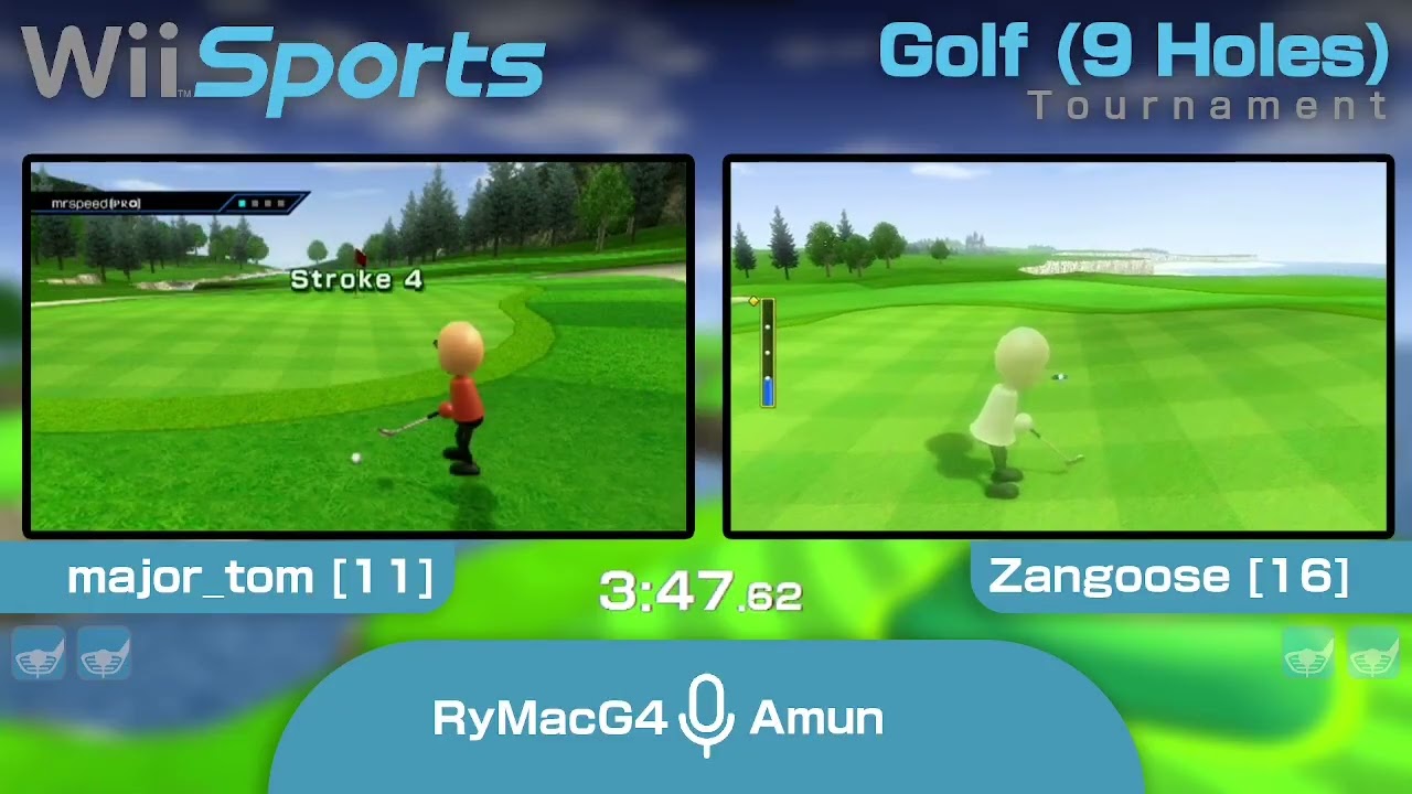 Wii Sports Golf 9 Hole Speed Tournament #3 | Losers Round 1 | [11] Major_tom vs. [16] Zangoose
