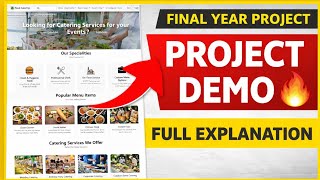 Online Catering Management System Project Demo Explanation