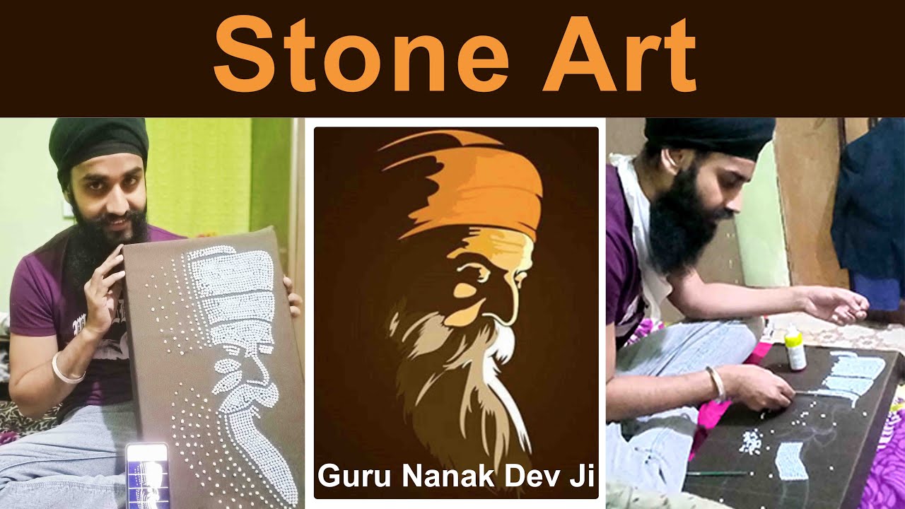 Stone Art of Guru Nanak Dev ji | Stone Painting 6hr #trending #viral # ...