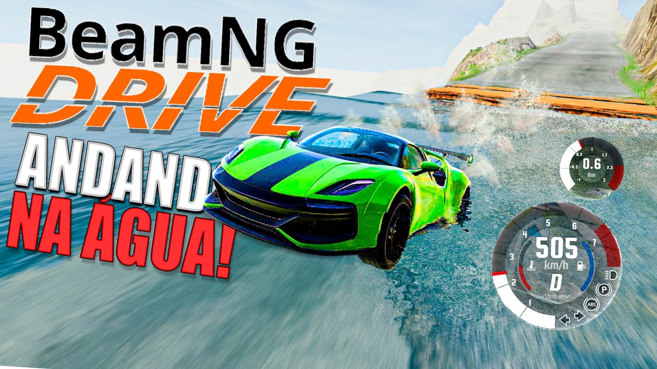 "Andando" na Água a mais de 300km por hora no Beamng Drive