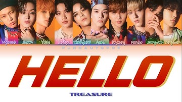 [CORRECT] TREASURE 트레저 " HELLO " Lyrics (ColorCoded/ENG/HAN/ROM/가사)