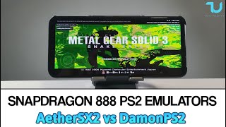 AetherSX2 vs DamonPS2 Metal Gear Solid 3 Gameplay comparison! Snapdragon 888 Best settings 60FPS
