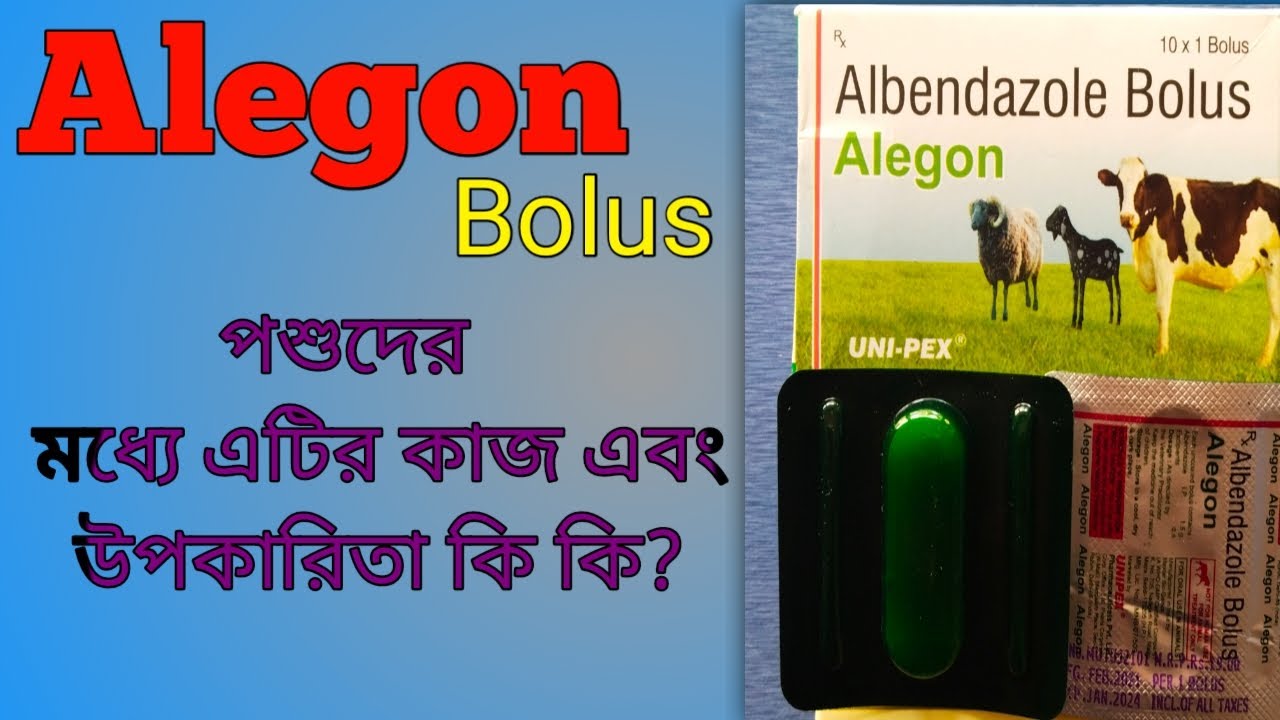 Alegon Bolus পশুদের মধ্যে এটির কাজ এবং উপকারিতা কি কি ?albendazole use