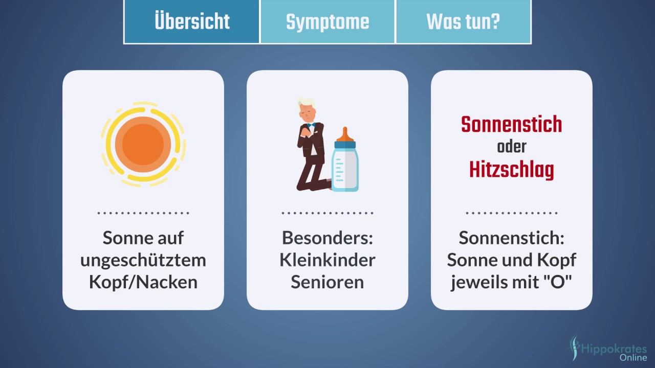 SONNENSTICH - Erste Hilfe in 60 Sekunden | erstehilfelernen.de - YouTube