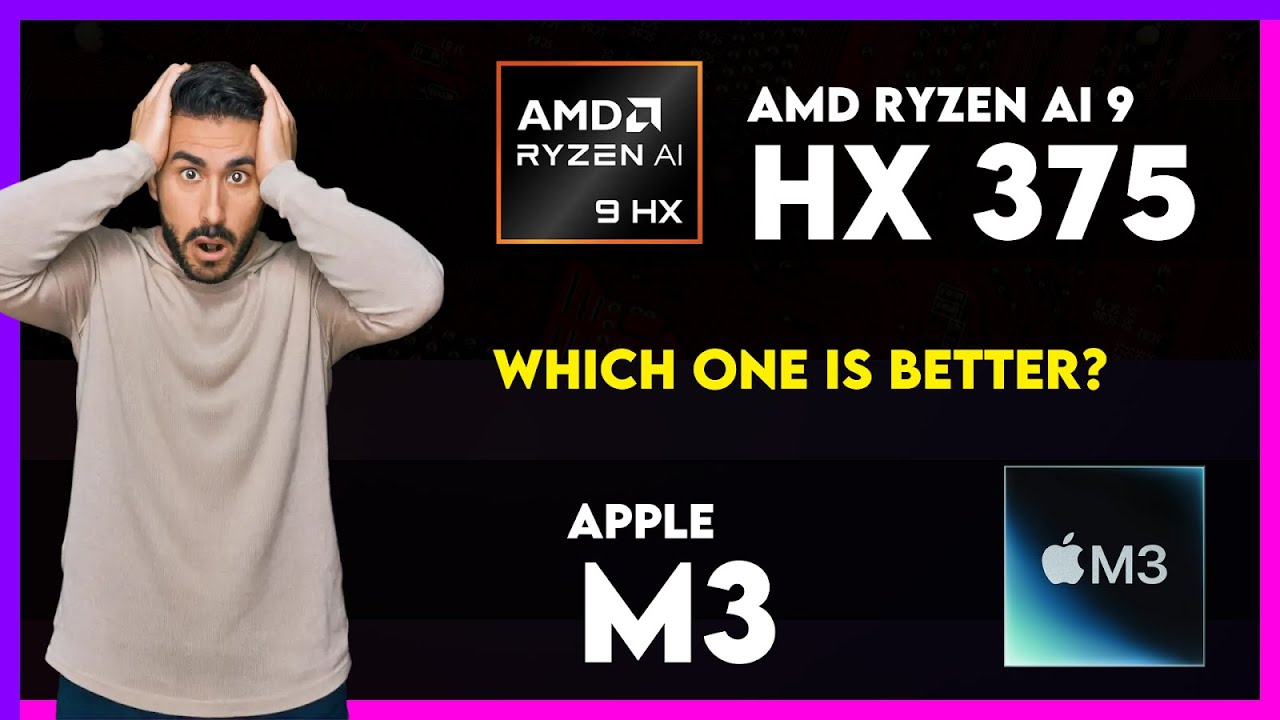 AMD Ryzen AI 9 HX 375 vs Apple M3 Comparison - YouTube