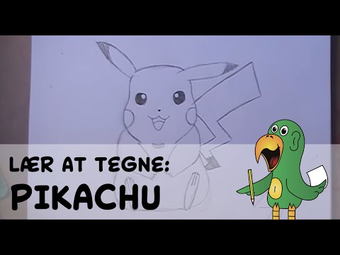 Lær at tegne PIKACHU fra Pokémon | HVORDANTEGNERJEG.DK ✔