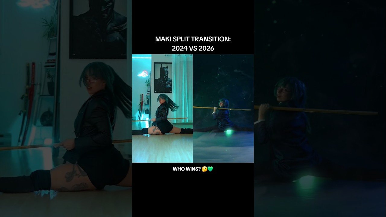 Maki Split | 2024 vs 2026. Which looks better?! 👀💚 #anime #jujutsukaisen #transition