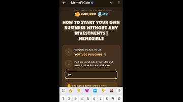 HOW TO START YOUR OWN BUSINESS WITHOUT ANY INVESTMENTS | MEMEGIRLS | MEMEFI | Memefi New Video Code