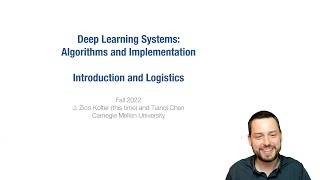 Lecture 1 - Introduction and Logistics