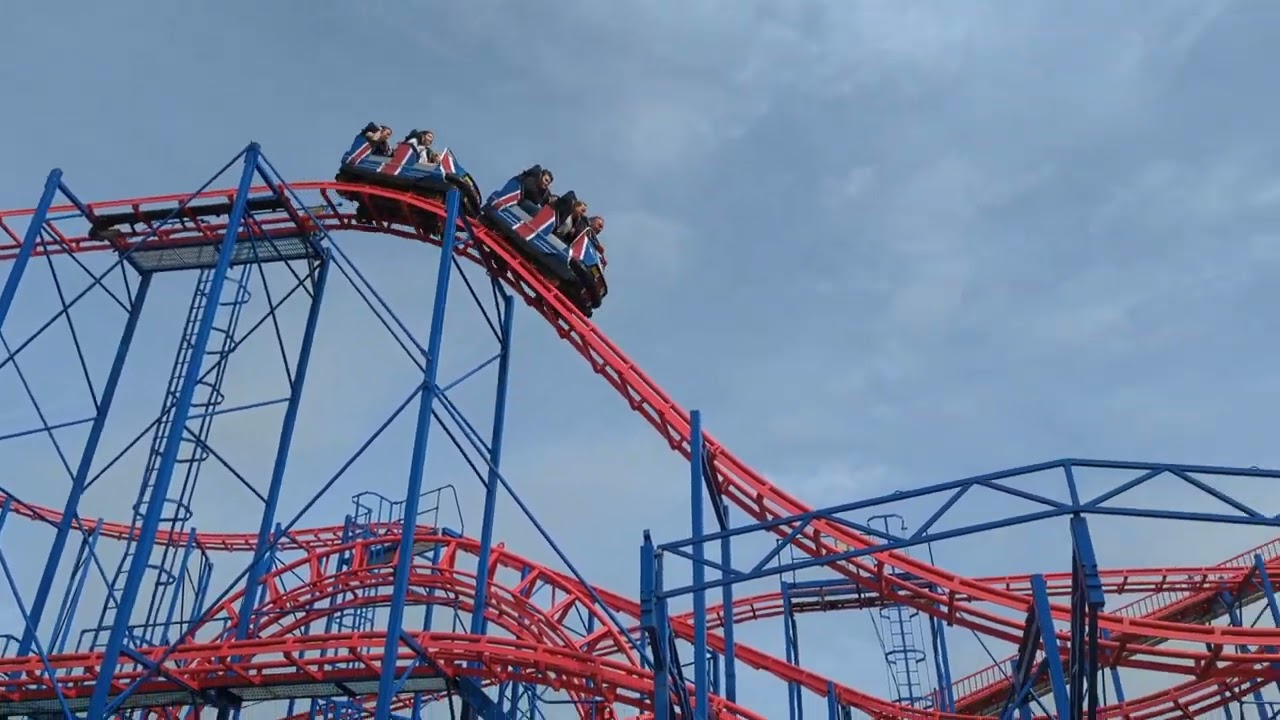 Bulldog Coaster Ride At Brean Theme Park