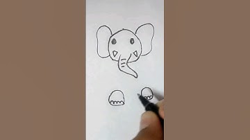 How to draw Elephant step by step for beginners #art #drawing #shorts #hathiraja #kidsvideo #cartoon