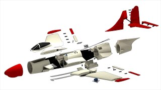 3D Printed Semi-scale Grumman F9F Cougar - Put Together Quickly