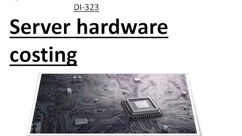 Server hardware costing with full detail || DI-323 || SNA || @InnovateiTzoneofficial