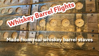 Whiskey Flights Made From Real Bourbon Barrel Staves