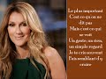 D'abord C'est Quoi L'amour - Celine Dion - (Lyrics)