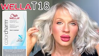 WELLA T18 TONER ON BLEACHED HAIR #bleachinghair #wellat18 #bleachinghairfail #blonde #hair #diyhair