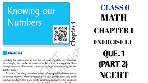 NCERT class 6 math chapter 1 | knowing our numbers | exercise1.1 Q.1  | (PART2) @NKS CLASSES
