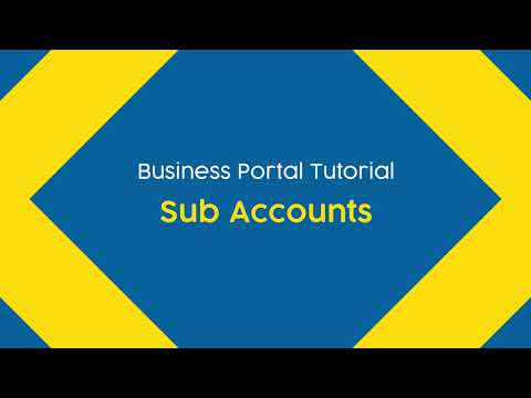 BSB Business Portal - Creating Sub-Accounts Tutorial