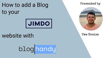 How to add a Blog to your Jimdo website with BlogHandy