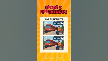 Spot 5 Differences IQ Test #shorts #iqtest #shortschallenge
