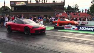Boostin Performance Red Demon at DSM / GTR Shootout 2015 launch in slow motion