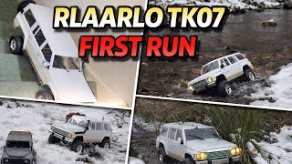 RLAARLO TK07 FIRST RUN, stairs, water, snow how will it do  