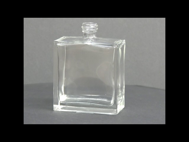 3.4 oz (100ml) Deluxe Flint Square Clear Glass Bottle - Case of 63