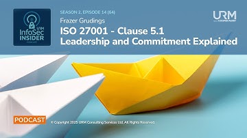 InfoSec Insider Podcast S2.E14 - ISO 27001 - Clause 5.1 Leadership and Commitment Explained