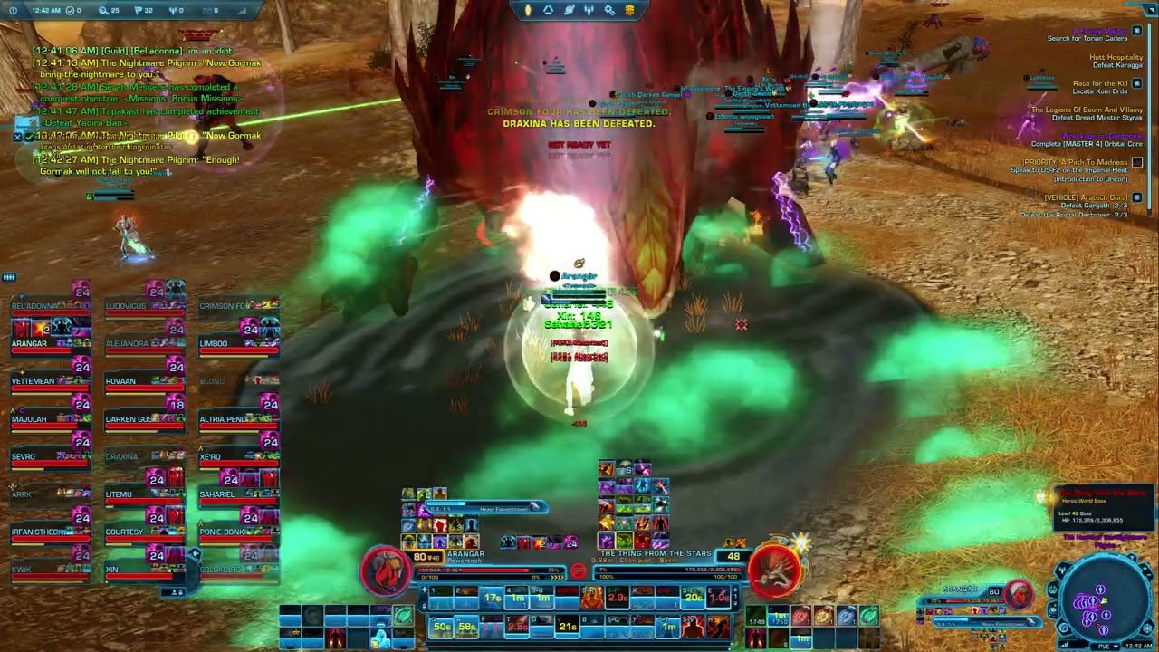 SWTOR Nightmare Pilgrim 04-02-26 Powertech (Shae Vizla: tanking the doggy boss guild run)