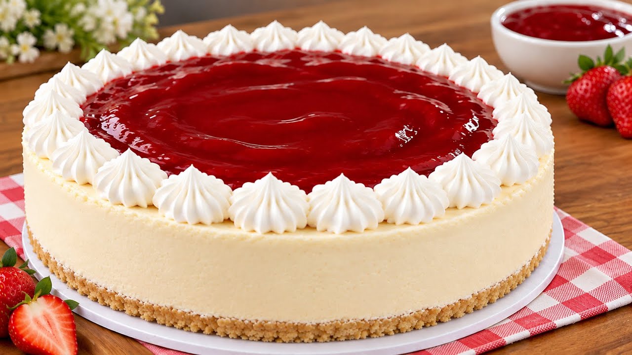 CHESSECAKE CREMOSO SIN HORNO¡ CHESSECAKE RECETA FÁCIL
