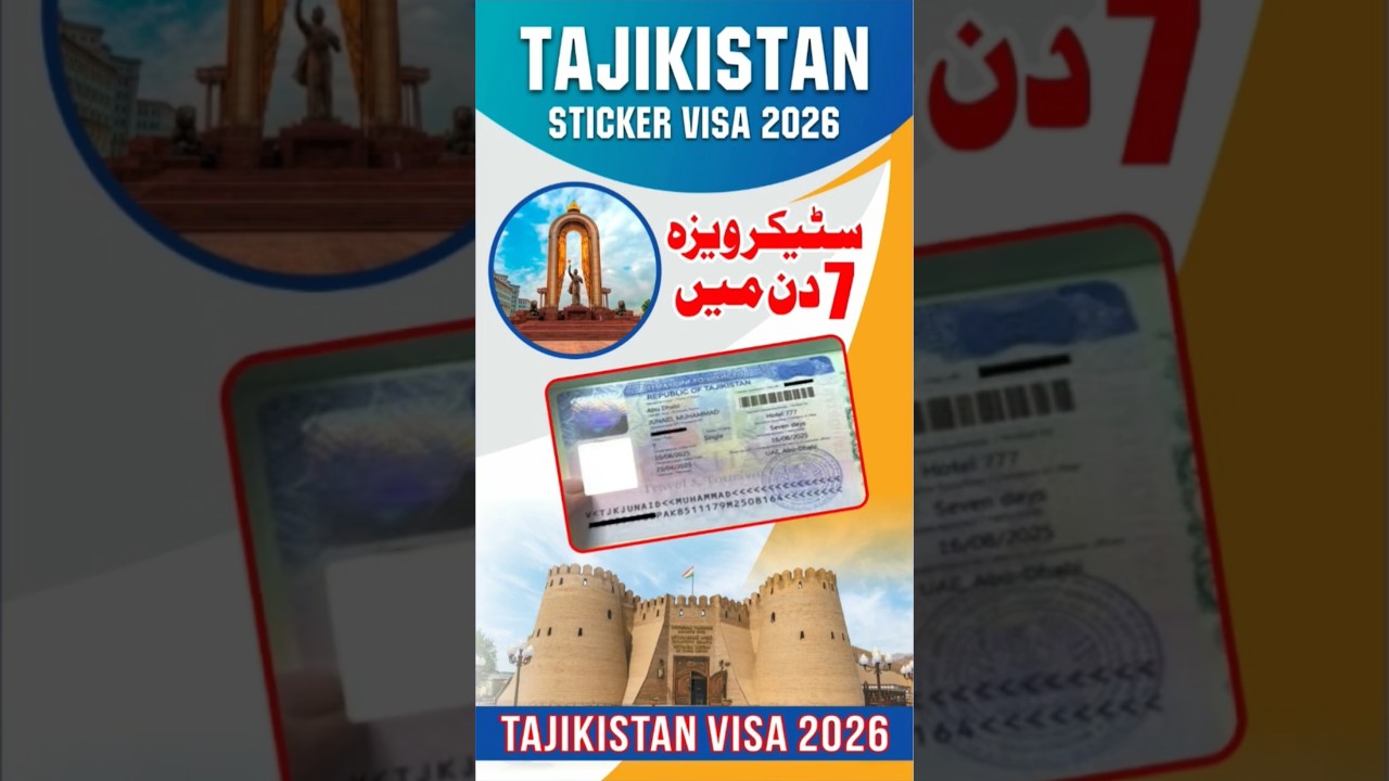 Tajikistan visit visa for Pakistani l Tajikistan Sticker visa