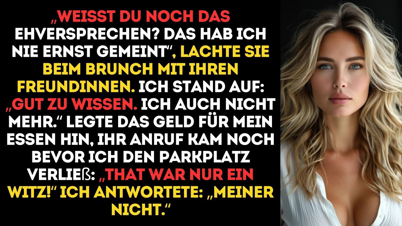 Beim Brunch lachte sie: „Dieses Versprechen war doch nur Theater“ – meine ruhige Antwort ließ das...