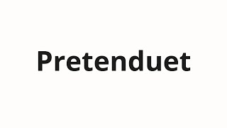How To Pronounce Pretenduet Претендует Claims In Russian