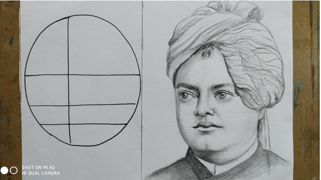 Swamiji | Pencil Sketch | Painting By Jugal Sarkar | Exotic India Art