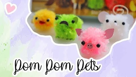 Making Klutz Mini POM POM Pets 🐤🐸🐷🐭