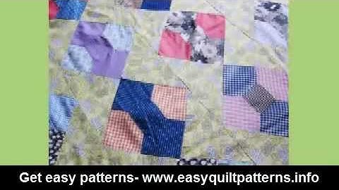 simple quilting patterns beginner 3-dimensional bow tie quilt block