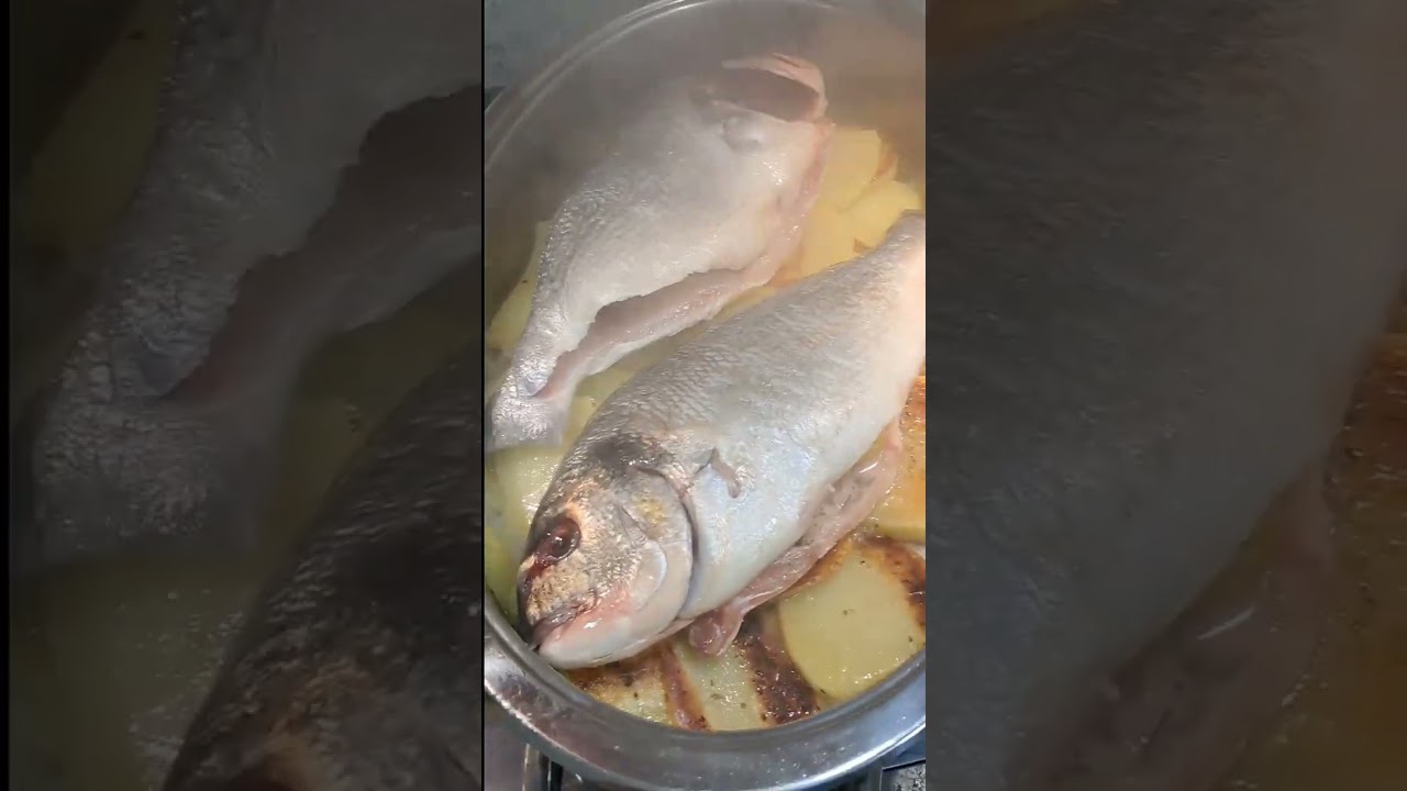 Dorada con patatas en OVAL de AMC #recetas  #doradaconpatatas
