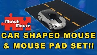 Cute Car mouse with mouse pad! Wireless car mouse with working headlights!!!