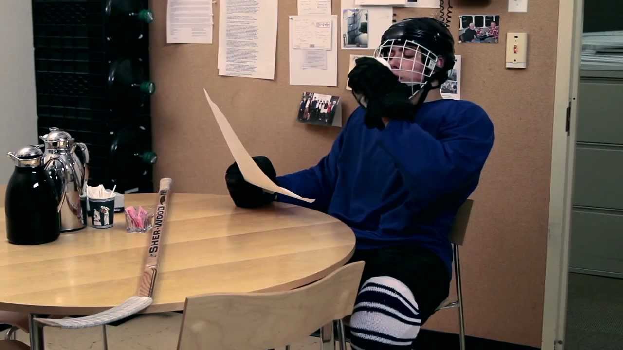 Rob Puckhead Hockey player takes coffee break YouTube