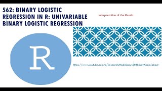 562: Binary Logistic Regression in R
