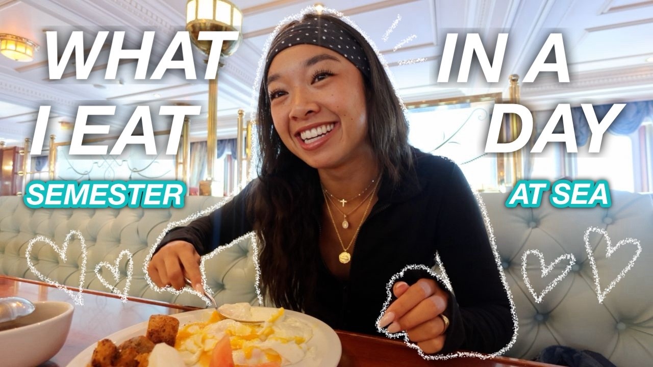 WHAT I EAT IN A DAY on SEMESTER AT SEA 😋🛳️🍰 Colie At Sea Diaries