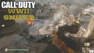 COD WW2 SNIPER MISSION AND PROTECT ZUSSMAN (Call Of Duty: WWII) @1080p 60FPS